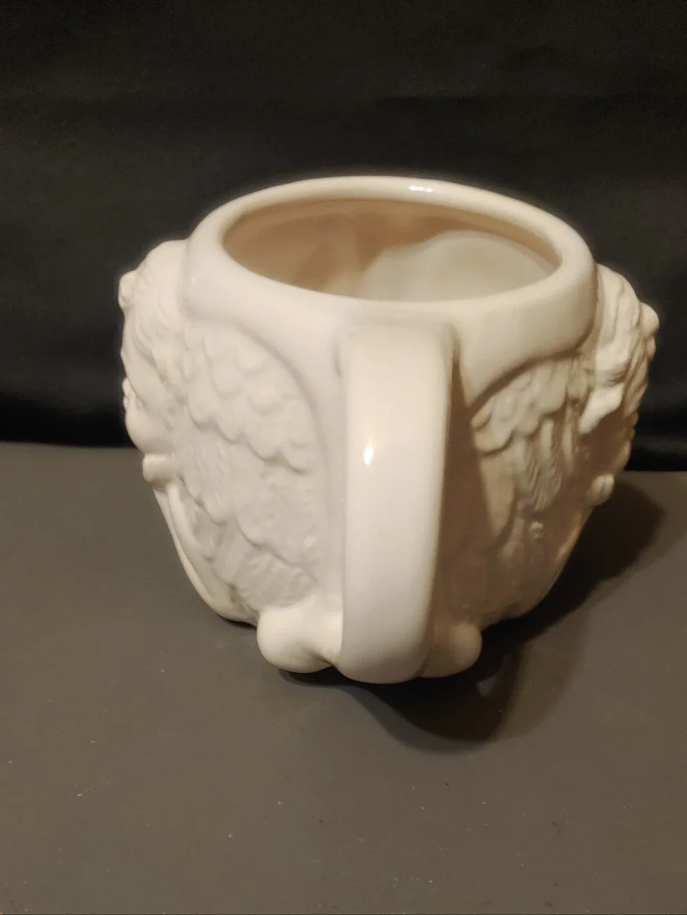 Vintage 3D Ceramic Cherub Coffee Mug